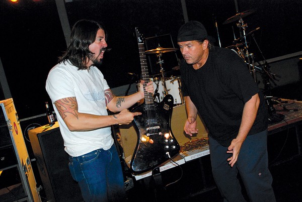 Dave Grohl with his tech