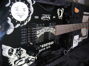 ouija guitar closeup