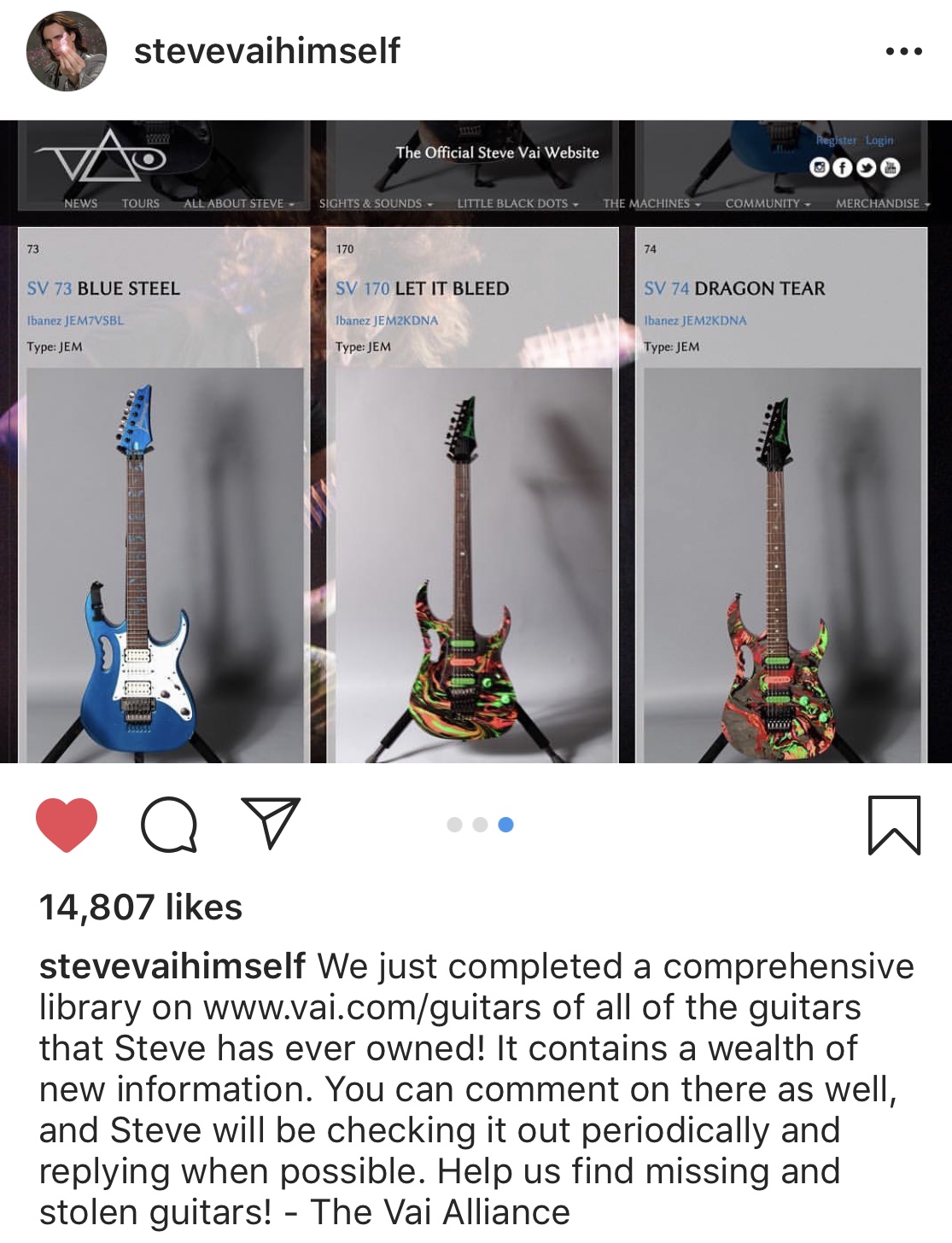 Steve Vai S Private Guitar Collection An Inside Look Guitar Rigs